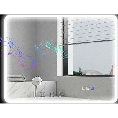 HOMCOM Specchio LED Bluetooth 70x90cm - Specchio bagno HOMCOM Specchio LED Bluetooth 70x90cm - Specchio bagno