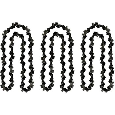 GT GARDEN Juego de 3 cadenas - 40 eslabones para guía de 10 pulgadas GT GARDEN Juego de 3 cadenas - 40 eslabones para guía de 10 pulgadas