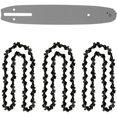 GT GARDEN Guía de motosierra 10 pulgadas + juego de 3 cadenas - 25cm³ GT GARDEN Guía de motosierra 10 pulgadas + juego de 3 cadenas - 25cm³