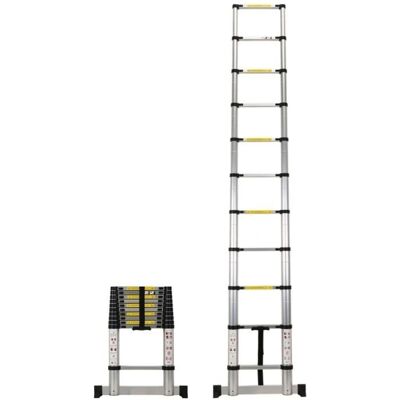 Échelle télescopique en aluminium GT MARKET - 3,20 m - CE Approuvée - Publicité Échelle télescopique en aluminium GT MARKET - 3,20 m - CE Approuvée - Publicité