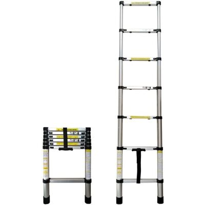 GT MARKET Escalera telescópica de aluminio - 2m GT MARKET Escalera telescópica de aluminio - 2m