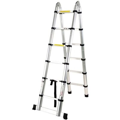 Escalera telescópica de aluminio Skecten - 3.8M - Multifunción Escalera telescópica de aluminio Skecten - 3.8M - Multifunción
