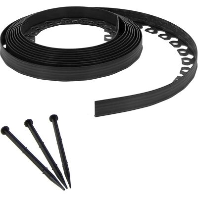 GT GARDEN Bordura de jardín flexible - 20 estacas, negro GT GARDEN Bordura de jardín flexible - 20 estacas, negro
