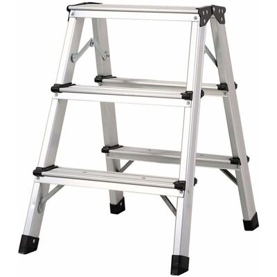 GT MARKET - Escalera de aluminio de 3 peldaños GT MARKET - Escalera de aluminio de 3 peldaños