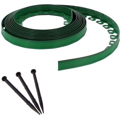 GT GARDEN Bordure de jardin flexible - 5 cm x 10 m - Vert - Publicité GT GARDEN Bordure de jardin flexible - 5 cm x 10 m - Vert - Publicité