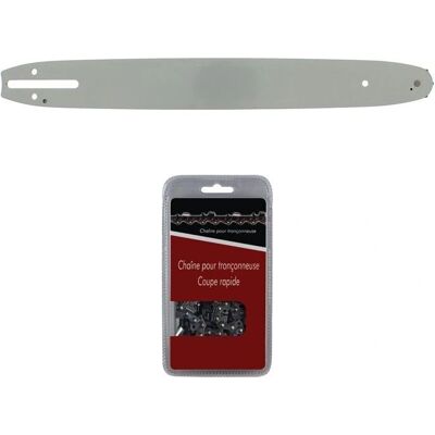 GT MARKET - 681884 - 40 cm - Chainsaw guide and chain GT MARKET - 681884 - 40 cm - Chainsaw guide and chain