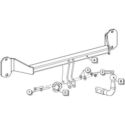 Bosal Oris - BMW Serie 1 Y Pack M - Swan neck - Attache remorque Bosal Oris - BMW Serie 1 Y Pack M - Swan neck - Attache remorque