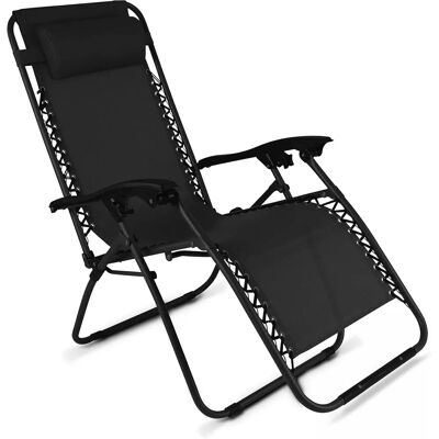 Fauteuil relax de jardin Oviala Monaco - Structure en acier pliable et réglable - Publicité Fauteuil relax de jardin Oviala Monaco - Structure en acier pliable et réglable - Publicité