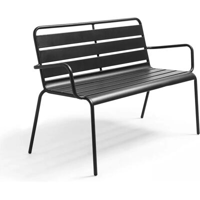 Banc de jardin Oviala Gris Anthracite - Banc de jardin - Publicité Banc de jardin Oviala Gris Anthracite - Banc de jardin - Publicité