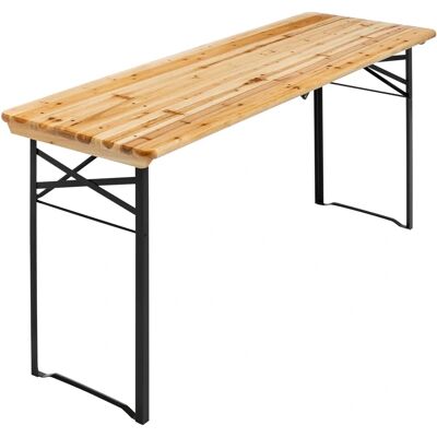 Oviala - Table pliante en bois pour bière - 180cm - Intérieur/Extérieur - Publicité Oviala - Table pliante en bois pour bière - 180cm - Intérieur/Extérieur - Publicité