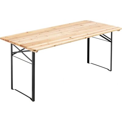 OVIALA Table Noyer - 180 cm Table en Bois Pliant - Table - Publicité OVIALA Table Noyer - 180 cm Table en Bois Pliant - Table - Publicité