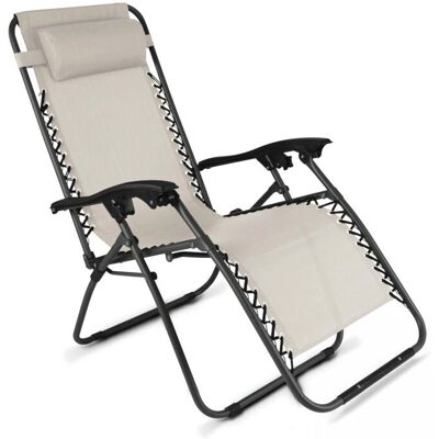 Oviala Monaco Fauteuil de jardin pliant - Relax, Structure en acier - Publicité Oviala Monaco Fauteuil de jardin pliant - Relax, Structure en acier - Publicité
