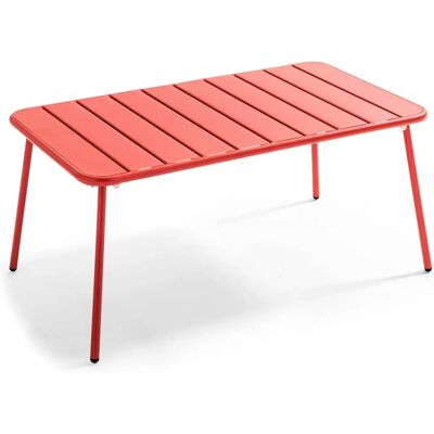 Table basse de jardin rectangulaire Oviala en acier durable - Publicité Table basse de jardin rectangulaire Oviala en acier durable - Publicité