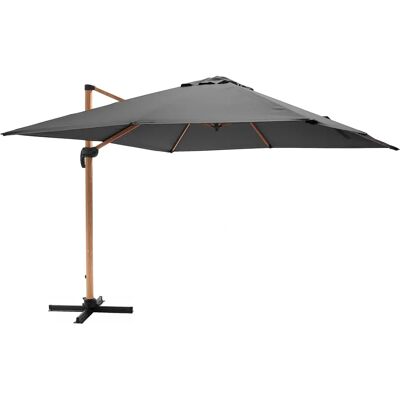 Oviala - Parasol suspendu carré 3x3m effet bois - Parasols extérieurs - Publicité Oviala - Parasol suspendu carré 3x3m effet bois - Parasols extérieurs - Publicité