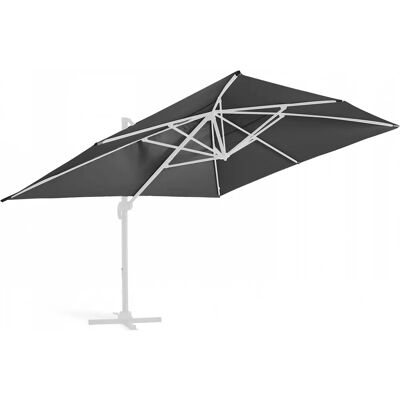 OVIALA CASERTA 4x3m Parasol - Anthracite - Publicité OVIALA CASERTA 4x3m Parasol - Anthracite - Publicité