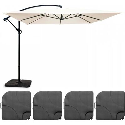 Parasol Carré Portable Oviala - 9m² Ombrage, Inclinable, UV50+ - Publicité Parasol Carré Portable Oviala - 9m² Ombrage, Inclinable, UV50+ - Publicité