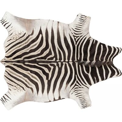 Tapis motif zèbre Oviala - 155x190cm - Imitation peau d'animal - Publicité Tapis motif zèbre Oviala - 155x190cm - Imitation peau d'animal - Publicité