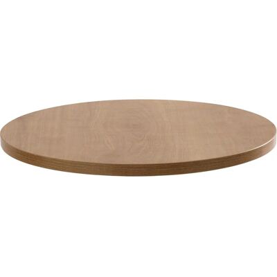 Oviala - Mesa redonda melamina 60 cm madera clara - Dining table - Publicité Oviala - Mesa redonda melamina 60 cm madera clara - Dining table - Publicité