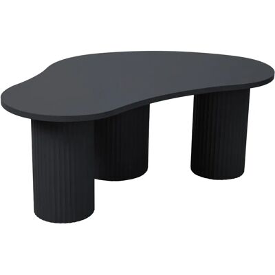 Oviala Table Basse en MDF noire - Table de salon - Publicité Oviala Table Basse en MDF noire - Table de salon - Publicité