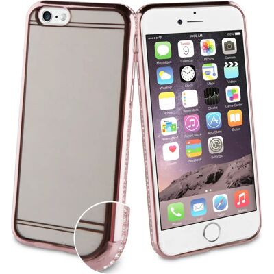 Coque Muvit iPhone 6/6S Rose Or Cristaux - Étui Coque Muvit iPhone 6/6S Rose Or Cristaux - Étui