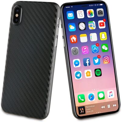 Coque Fibre de Carbonne Noire Muvit MUBKC0948 - Protection Téléphone - Publicité Coque Fibre de Carbonne Noire Muvit MUBKC0948 - Protection Téléphone - Publicité