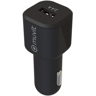 Muvit MCPAK0014 Chargeur Voiture - Universel, 12W, 1.2m, Noir - Publicité Muvit MCPAK0014 Chargeur Voiture - Universel, 12W, 1.2m, Noir - Publicité