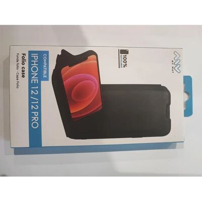 MyWay Folio Hoes voor iPhone 12 / 12 Pro - Kaartsleuf Zwart MyWay Folio Hoes voor iPhone 12 / 12 Pro - Kaartsleuf Zwart