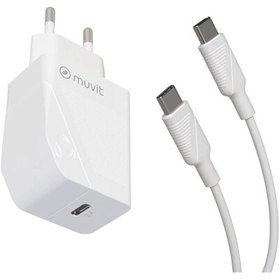 Carregador Branco Universal Muvit MCPAK0044 20W Carregador Branco Universal Muvit MCPAK0044 20W