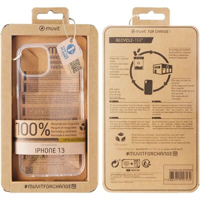 Muvit MCCRS0158 - Recycelte transparente iPhone 13 Hülle Muvit MCCRS0158 - Recycelte transparente iPhone 13 Hülle