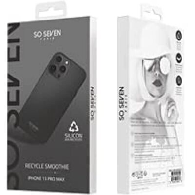 Coque So Seven pour iPhone 13 Pro Max en Silicone Recyclé Noire - Étui - Publicité Coque So Seven pour iPhone 13 Pro Max en Silicone Recyclé Noire - Étui - Publicité