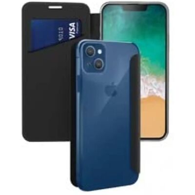 Muvit iPhone 13 Schwarzes Transparentes Folio Case Muvit iPhone 13 Schwarzes Transparentes Folio Case
