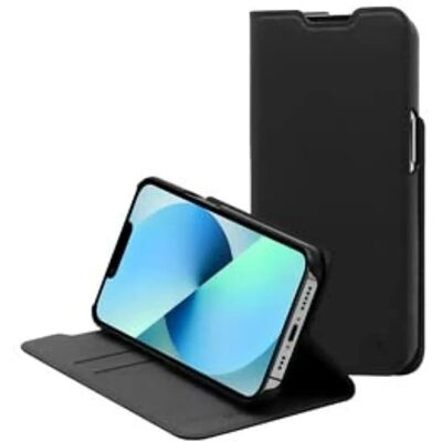 Muvit iPhone 13 Schwarzes Folio mit Kartenfächern & Ständer Muvit iPhone 13 Schwarzes Folio mit Kartenfächern & Ständer