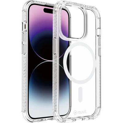 Coque Muvit iPhone 14 Pro Antichocs - Transparent - Publicité Coque Muvit iPhone 14 Pro Antichocs - Transparent - Publicité