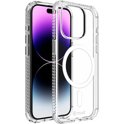 Coque transparente anti-chocs Muvit pour iPhone 15 Pro - Étui smartphone - Publicité Coque transparente anti-chocs Muvit pour iPhone 15 Pro - Étui smartphone - Publicité