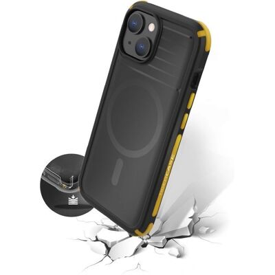Coque Antichoc Noire Tiger pour iPhone 15 - Publicité Coque Antichoc Noire Tiger pour iPhone 15 - Publicité