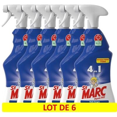 St Marc Nettoyant Multi-Usages en Spray - 6 Flacons - Publicité St Marc Nettoyant Multi-Usages en Spray - 6 Flacons - Publicité