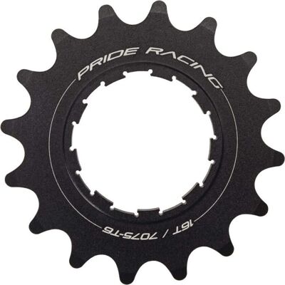 Pignon PRIDE RACING Spiral 7075 - 14 dents - Publicité Pignon PRIDE RACING Spiral 7075 - 14 dents - Publicité