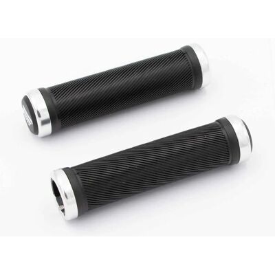 Poignées Forward Deux Verrouillages 130mm - Noir Gris - Guidon - Publicité Poignées Forward Deux Verrouillages 130mm - Noir Gris - Guidon - Publicité