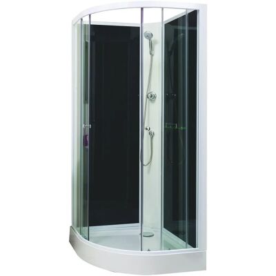 Ondee Gena Cabine de Douche Blanc Noir 80x207cm - Cabine de Douche - Publicité Ondee Gena Cabine de Douche Blanc Noir 80x207cm - Cabine de Douche - Publicité
