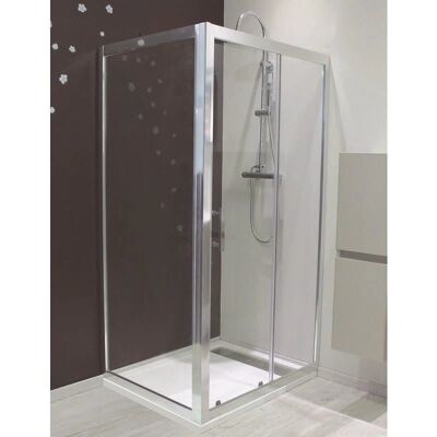 Pantalla Fija de Ducha ONDEE EKLA - Vidrio templado 6mm - Reversible - Perfil cromado - 80x185cm Pantalla Fija de Ducha ONDEE EKLA - Vidrio templado 6mm - Reversible - Perfil cromado - 80x185cm