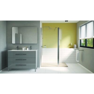 Ondee - Mampara Italiana - Vidrio Templado - Transparente - 90x200cm - 0,8cm de espesor Ondee - Mampara Italiana - Vidrio Templado - Transparente - 90x200cm - 0,8cm de espesor