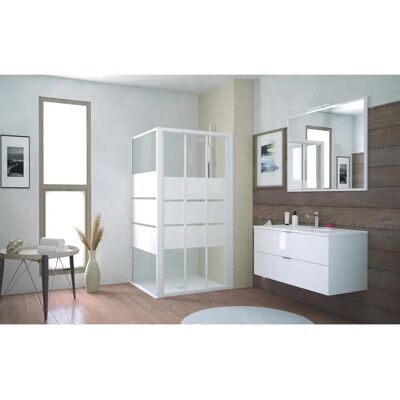 Ondee - Mampara Missi, Porte Coulissante 3 P. - 100x185cm - Publicité Ondee - Mampara Missi, Porte Coulissante 3 P. - 100x185cm - Publicité