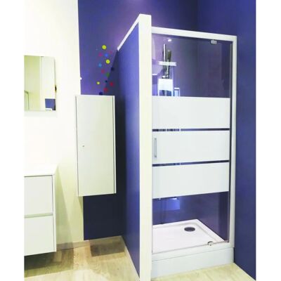 Ondee Missi 90x185cm - Paroi de Douche Réversible - Cadre en Aluminium Blanc - Publicité Ondee Missi 90x185cm - Paroi de Douche Réversible - Cadre en Aluminium Blanc - Publicité