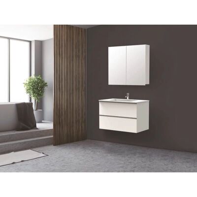 Ondee Max Mueble de Baño - 80cm Blanco Brillante - Suspendido Ondee Max Mueble de Baño - 80cm Blanco Brillante - Suspendido