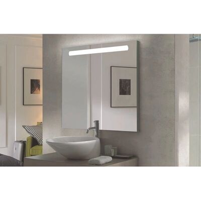 Espejo retroiluminado LED Ondee Plata - 60x70cm - Decoración de baño Espejo retroiluminado LED Ondee Plata - 60x70cm - Decoración de baño