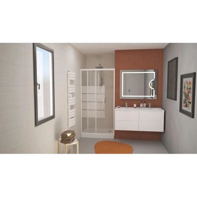 Ondee Shiva Mampara de Ducha - Blanco - 120x190cm - Vidrio Templado Ondee Shiva Mampara de Ducha - Blanco - 120x190cm - Vidrio Templado