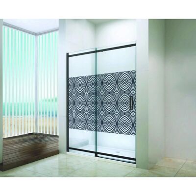 Pantalla de Ducha Ondee Uimi 100x210cm - Vidrio Templado, Negro Mate Pantalla de Ducha Ondee Uimi 100x210cm - Vidrio Templado, Negro Mate