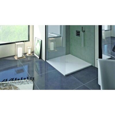 Ondee Nola 3 Bac à douche - 80x80cm, Blanc, Texturé, Sur Mesure - Publicité Ondee Nola 3 Bac à douche - 80x80cm, Blanc, Texturé, Sur Mesure - Publicité