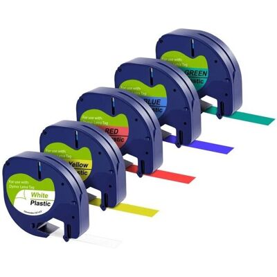 Phonillico - 91201/91202/91203 - 5 couleurs - 12mm x 4m - Label tape - Publicité Phonillico - 91201/91202/91203 - 5 couleurs - 12mm x 4m - Label tape - Publicité