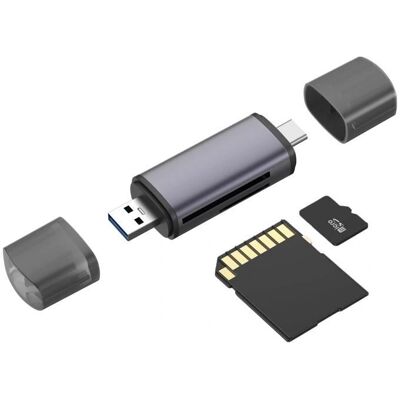 Phonillico Lecteur de Cartes - SD, Micro SD, SDHC, SDXC - USB-C OTG Phonillico Lecteur de Cartes - SD, Micro SD, SDHC, SDXC - USB-C OTG
